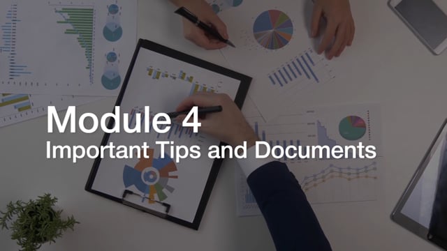 Module 04: Important Tips and Documents - Video Thumbnail