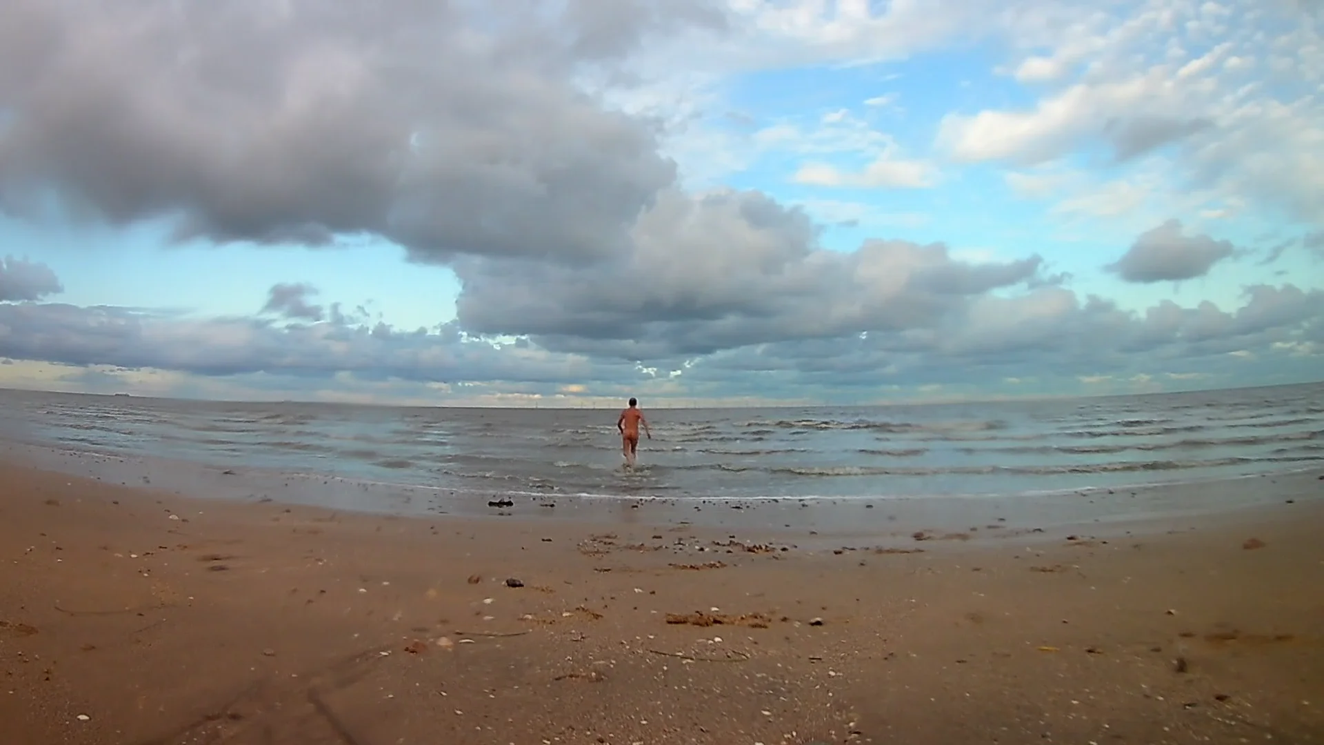 Skinny dip, Swale naturist beach. Oct 2019