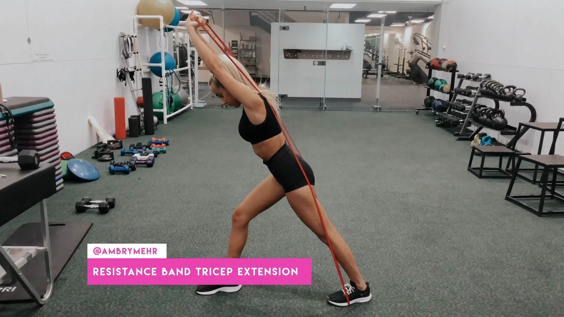 Resistance Band Tricep Extension on Vimeo