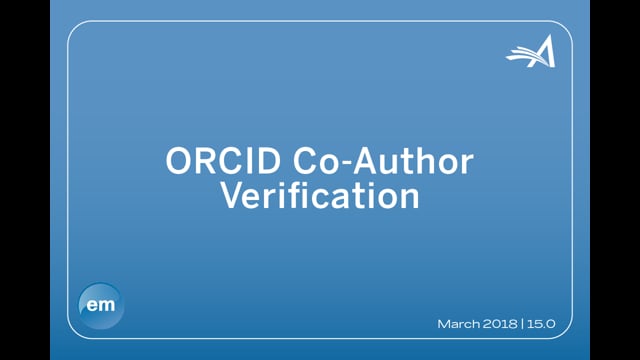 ORCID Co-Author Verification