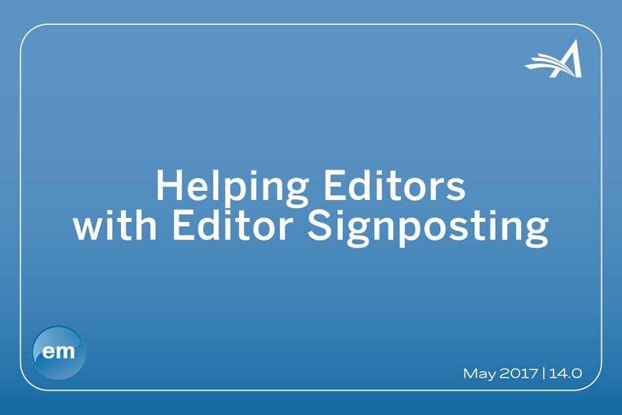 Manuscript Prioritization With Editor Signposting On Vimeo