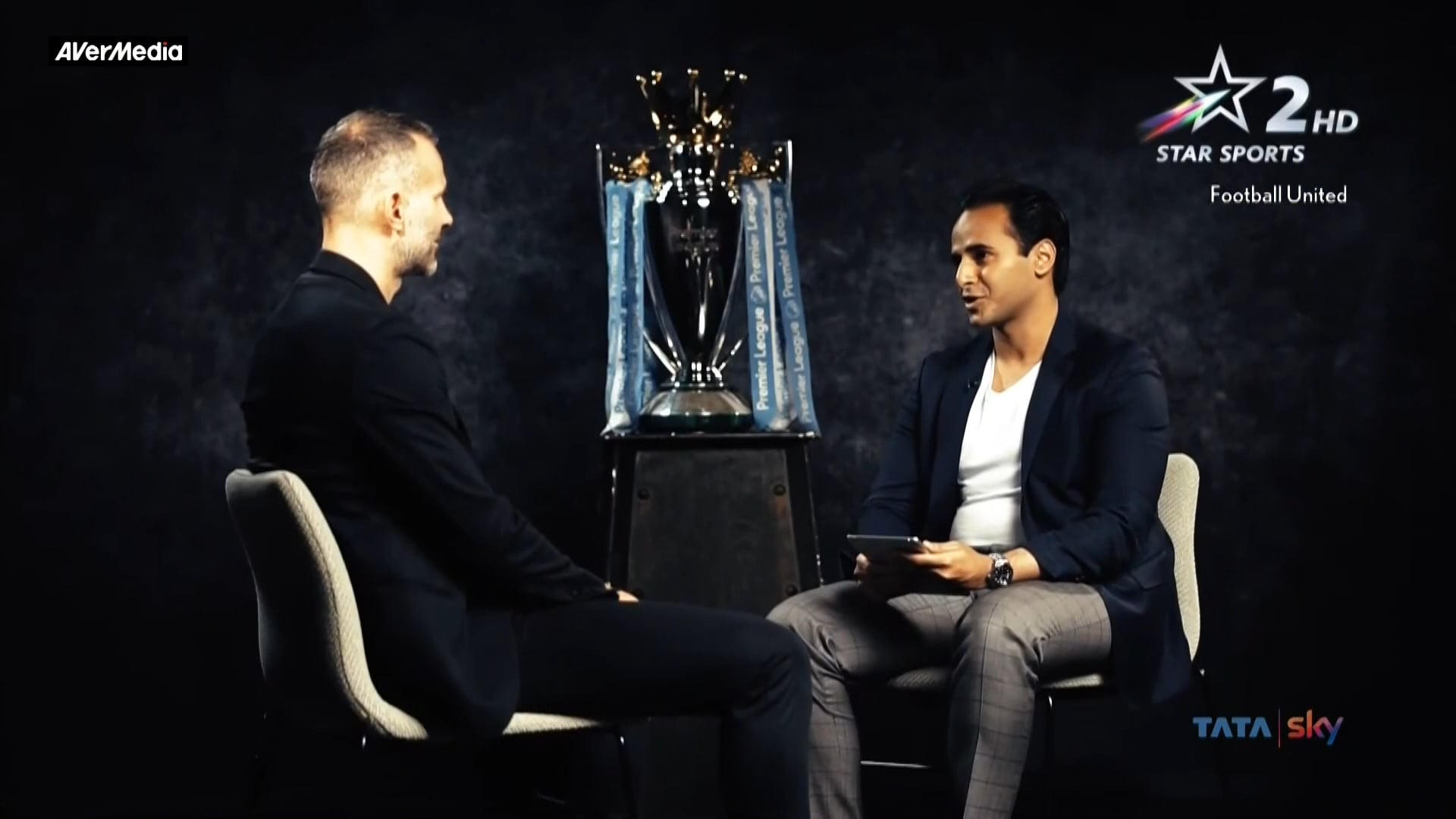 Ryan Giggs with Sid Kohli - Star Sports (IMG Studios)