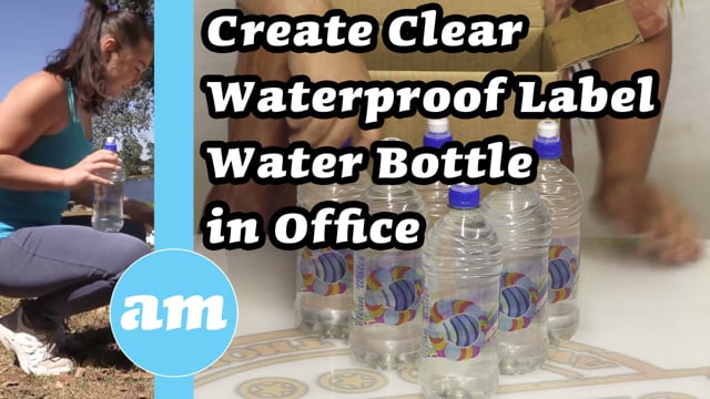 Create Clear Waterproof Labels for Water Bottles. It’s as easy as 1,2,3.