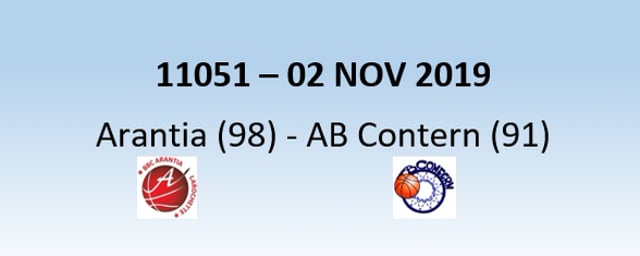 N1H 11051 Arantia Larochette (98) – AB Contern (91) 02/11/2019