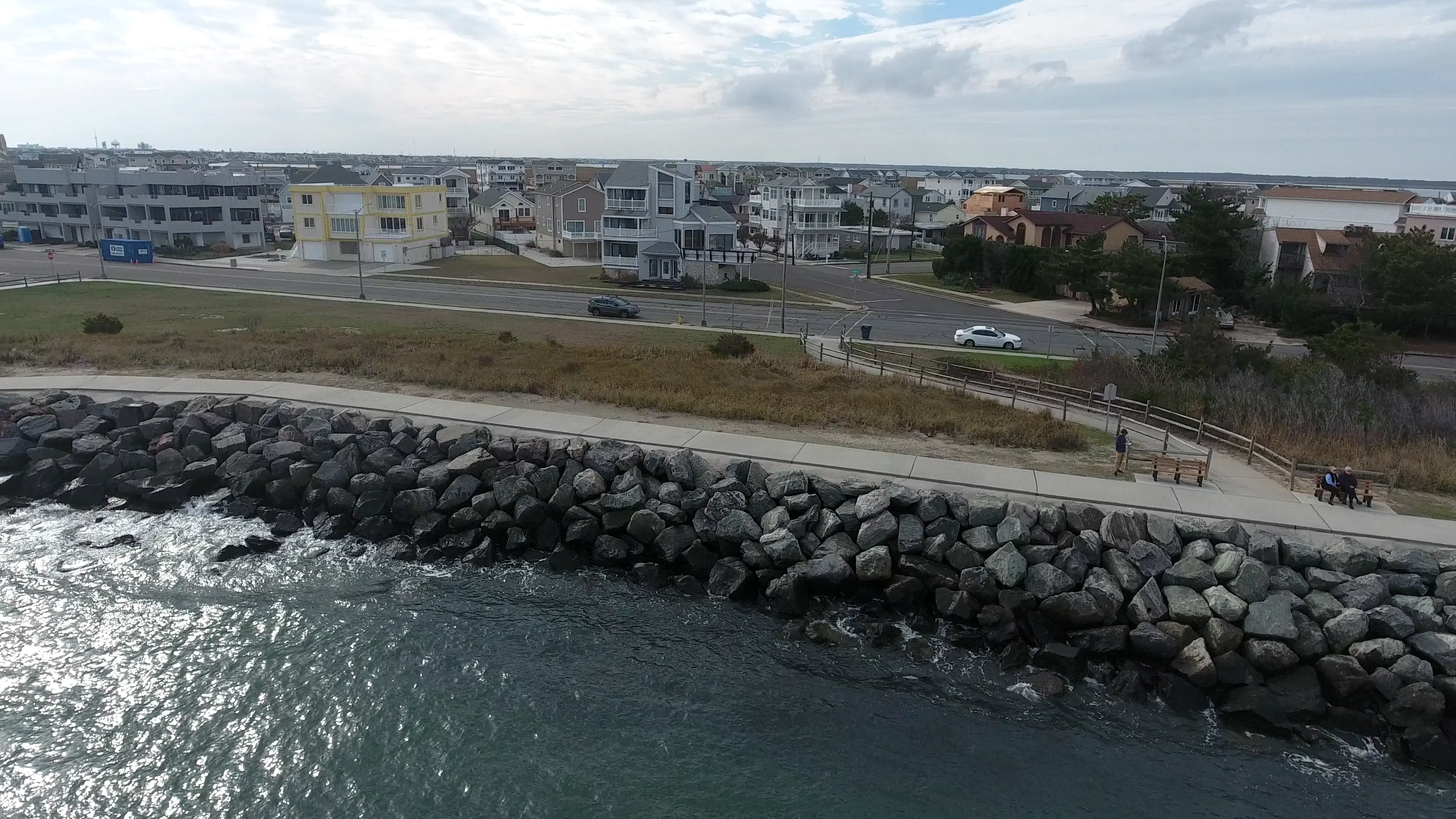 North Wildwood Anglesea Seawall Aerial B on Vimeo