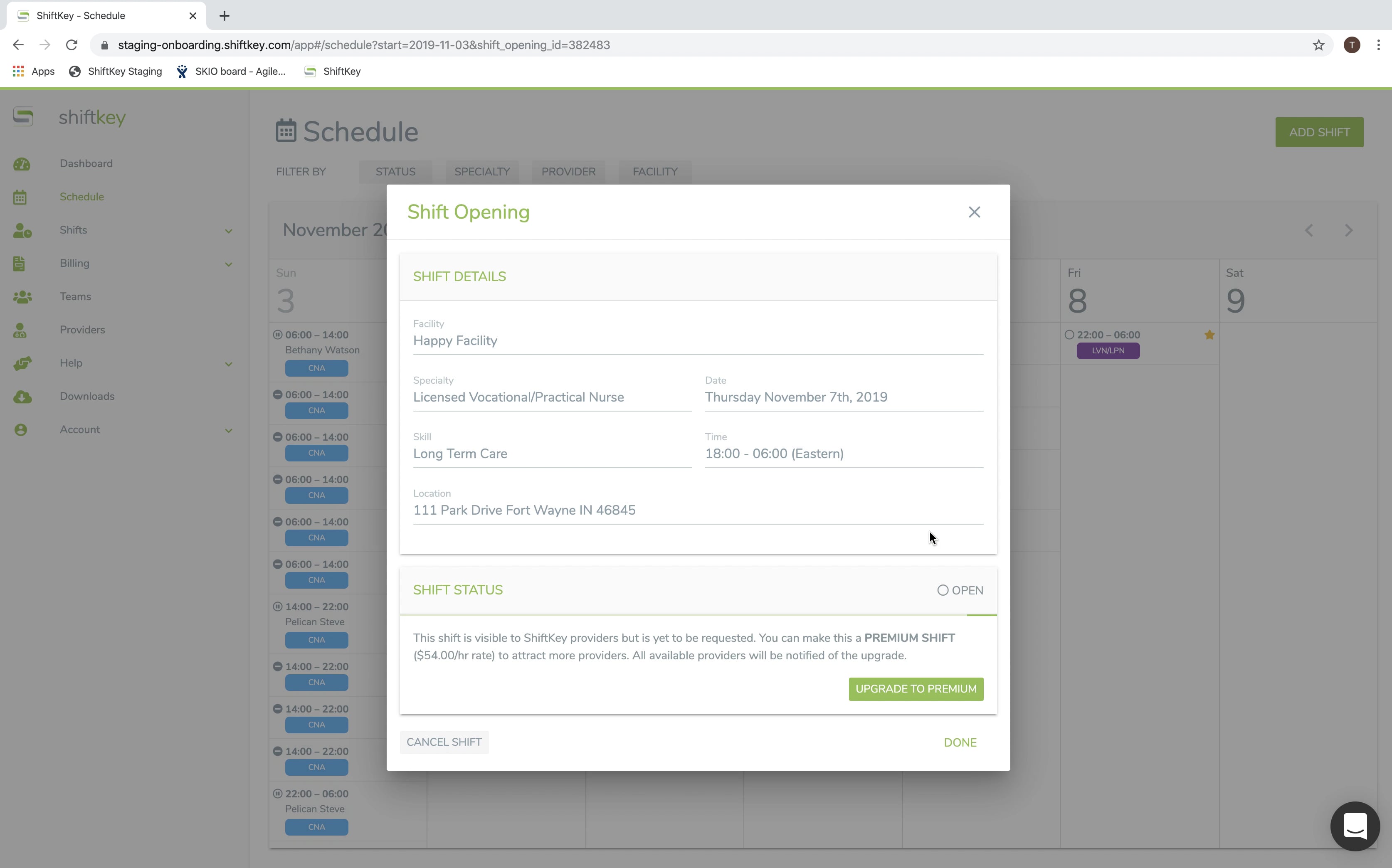 Upgrading a Shift to Premium in ShiftKey on Vimeo