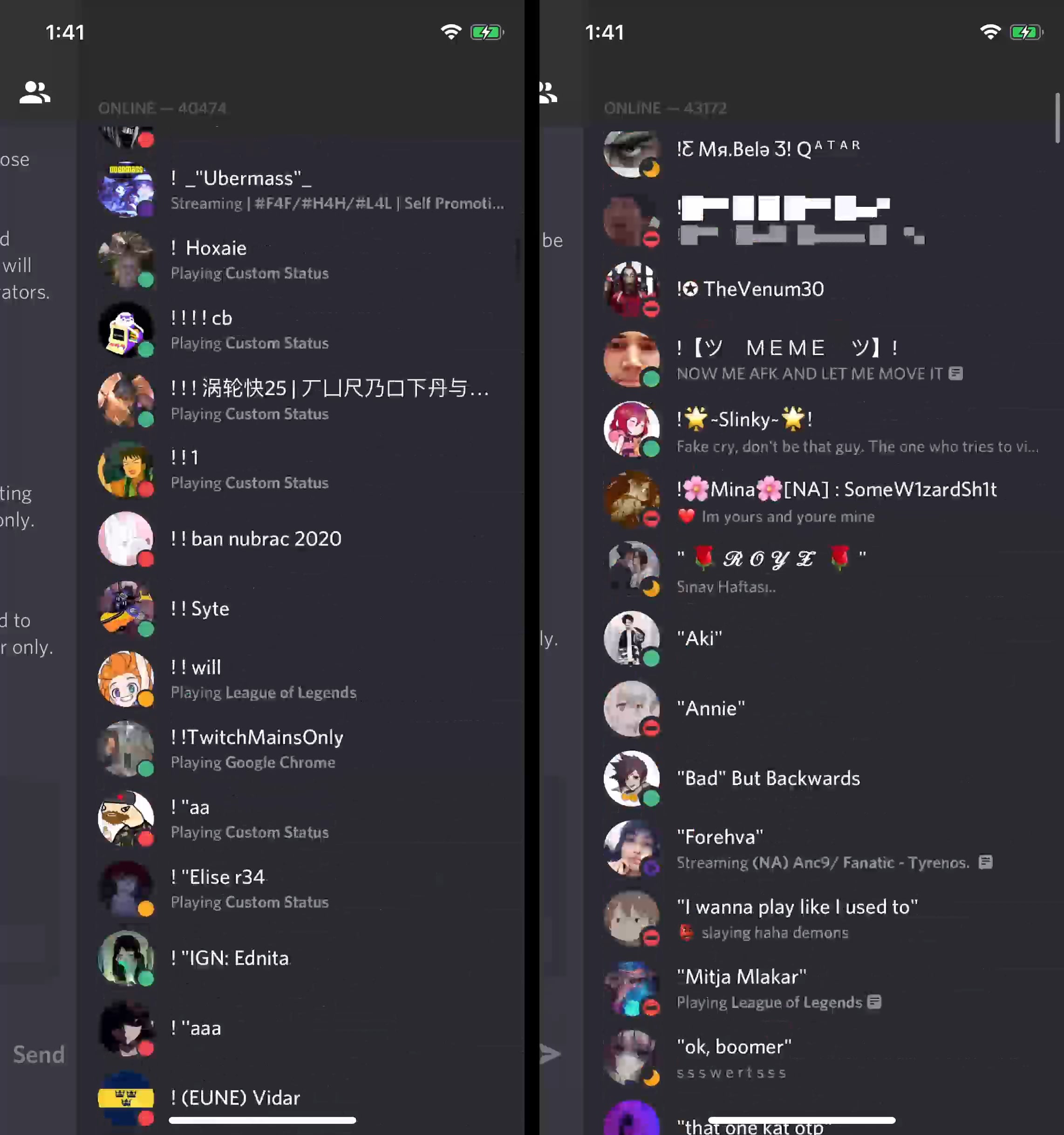 Discord Mobile iOS Performance - Fastlist (iPhone XS)