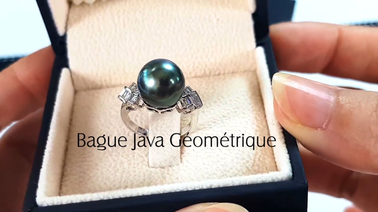 Bague Java Géométrique - Or blanc I Gemperles