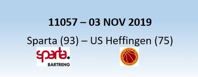 N1H 11057 Sparta Bertrange (93) - US Heffingen (75) 03/11/2019