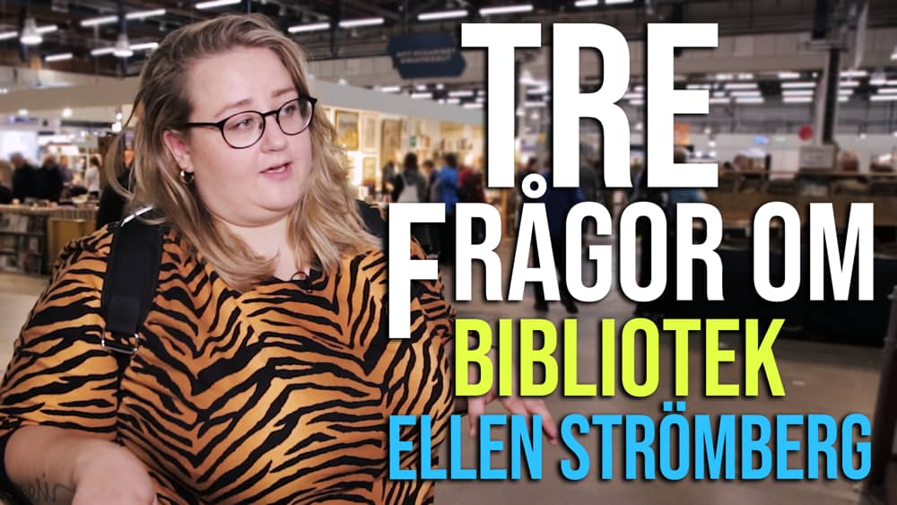 Videoinspelning: Författaren och bloggaren Ellen Strömberg berättar i Bibliotekskanalens (Kirjastokaista) Tre frågor om bibliotek –serie om sitt barndomsbibliotek, sitt senaste biblioteksbesök och beskriver biblioteket med tre ord.