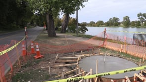 Zoo Sculpture Pads being Installed