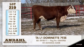Lot #219 - TA L1 DOMINETTE 793E