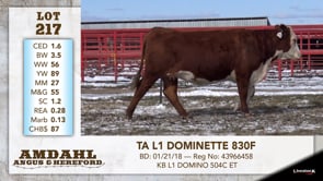Lot #217 - TA L1 DOMINETTE 830F
