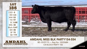 Lot #186 - AMDAHL MISS BLK PARTY 154-554