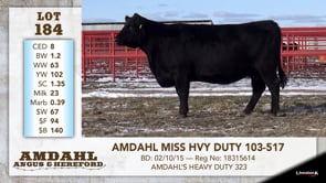 Lot #184 - AMDAHL MISS HVY DUTY 103-517