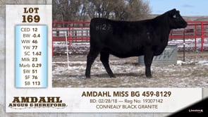 Lot #169 - AMDAHL MISS BG 459-8129