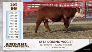 Lot #99 - TA L1 DOMINO 902G ET