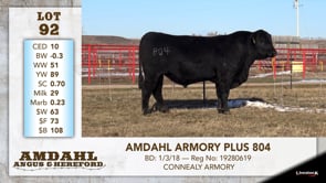 Lot #92 - AMDAHL ARMORY PLUS 804