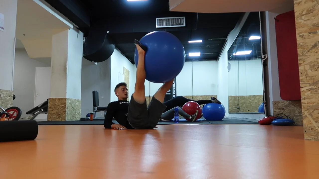 Leg Lifts with Stability Ball (adductor focus) on Vimeo