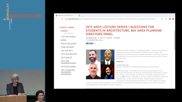 ARCHITECTURE, BAY AREA PLANNING DIRECTORS PANEL 11-06- 19