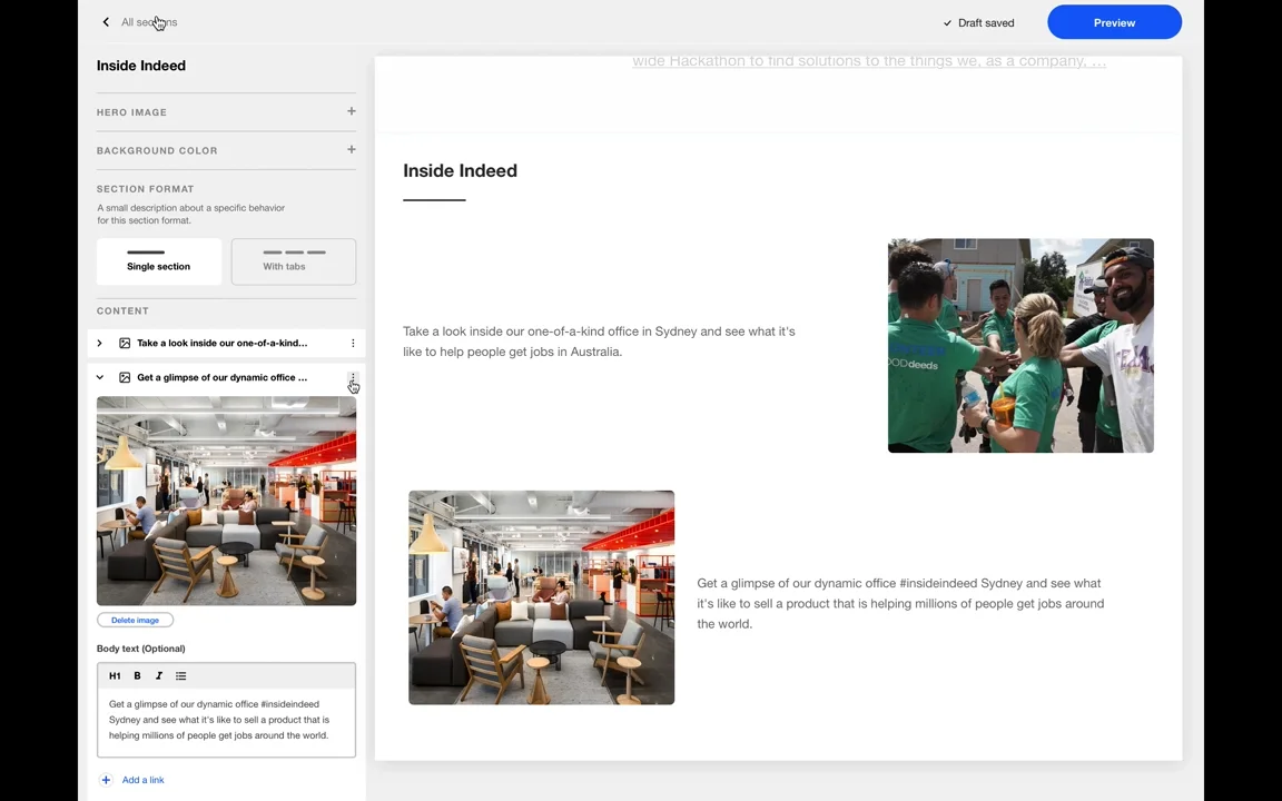 Editor experience on Vimeo