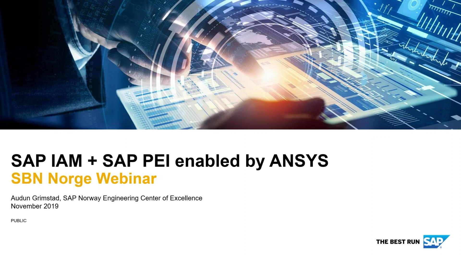 Web meeting SAP Predictive Engineering Insights enabled by ANSYS SAP IAM Asset Performance Management APM