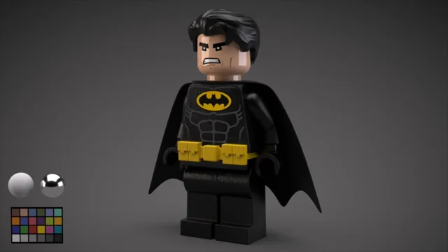 ArtStation - The Batman (2022) LEGO figure decal for MECABRICKS/BLENDER