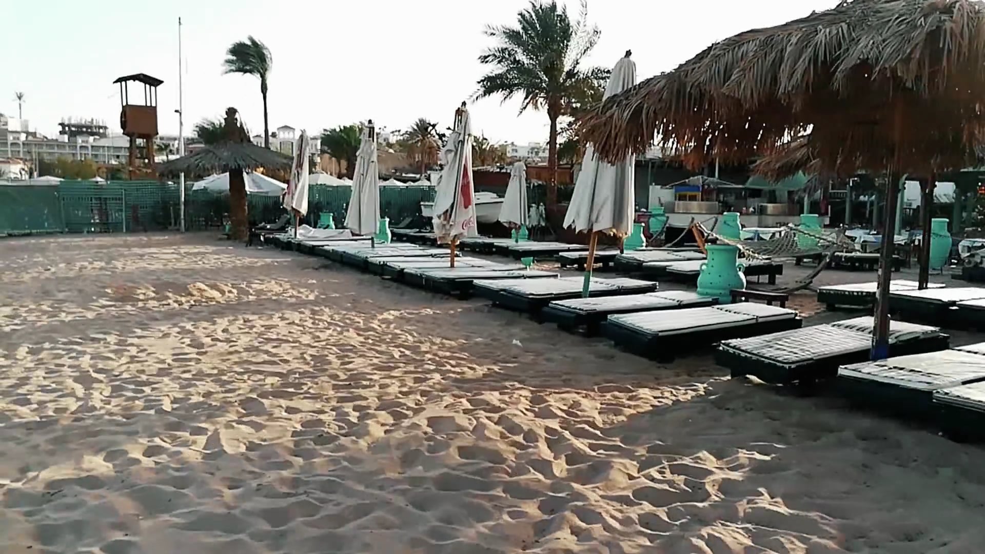 Tourist Walking On Beach In Sharm El Sheikh