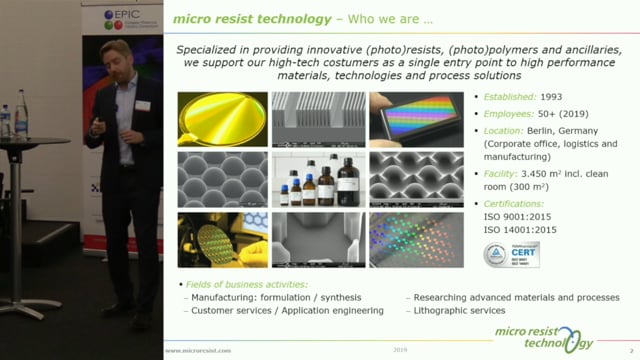 SUSS2019-44 | micro resist technology - Arne Schleunitz