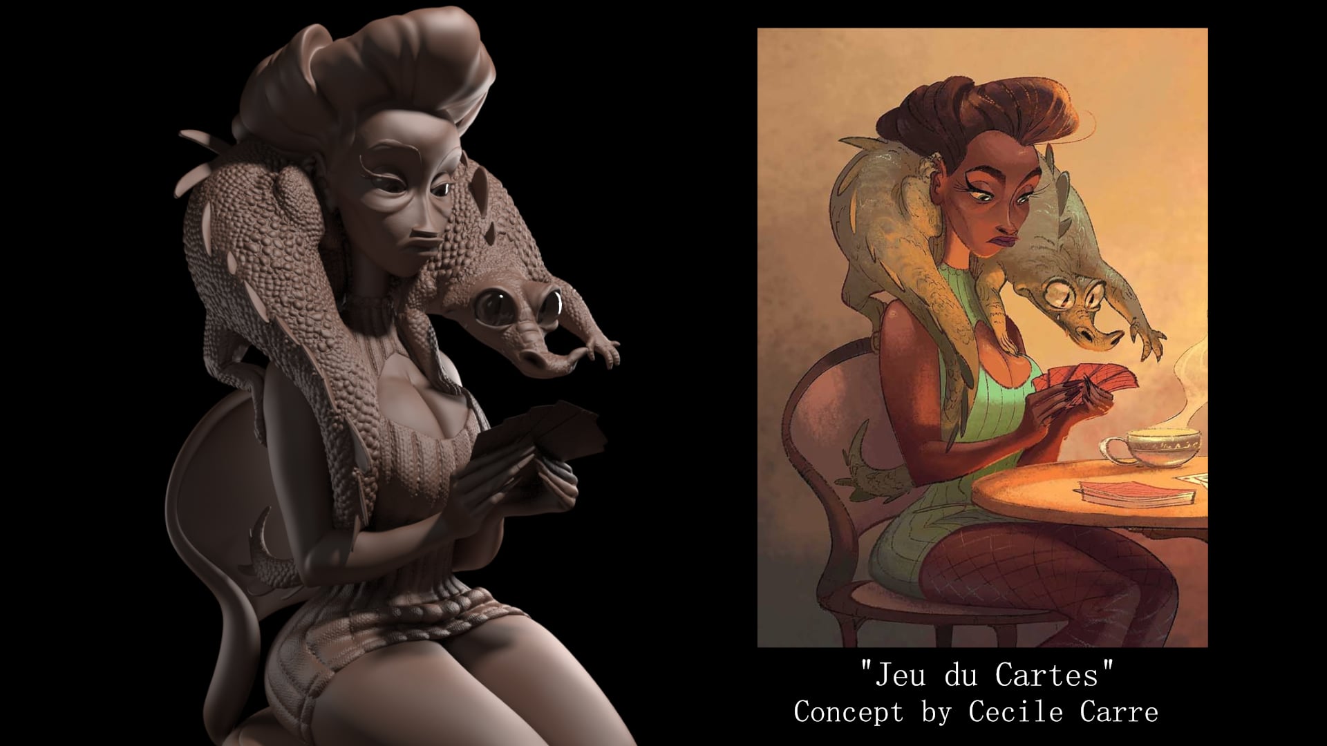 Jeu Du Cartes Displacement Test Render