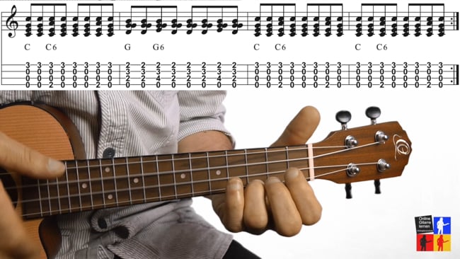 Rockgroove auf der Ukulele