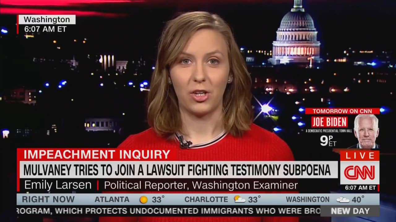Emily Larsen of the Washington Examiner on CNN New Day Weekend November ...