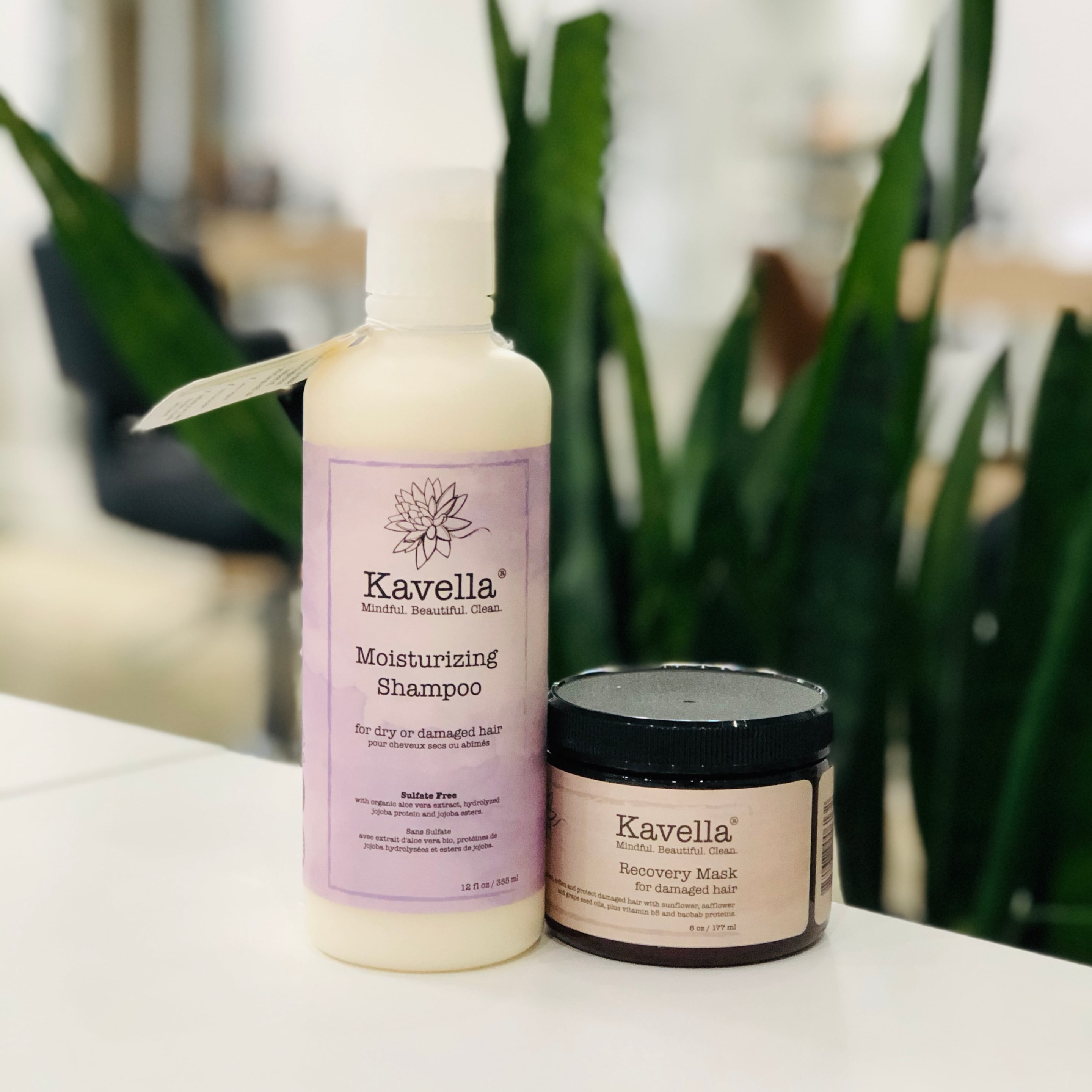 Shampoo & Deep Treatment using Kavella Moisture Shampoo & Recovery Mask