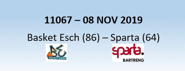 N1H 11067 Basket Esch (86) - Sparta Bertrange (64) 08/11/2019