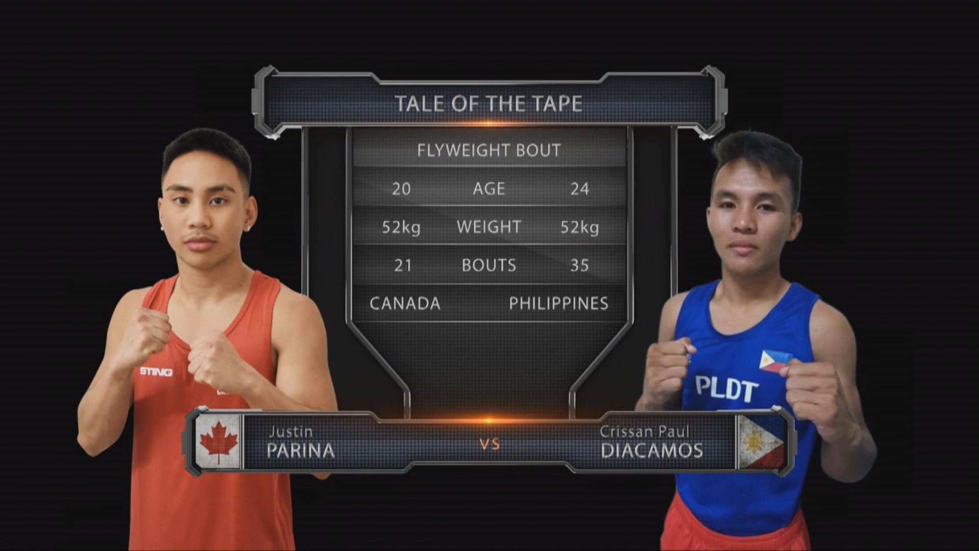 Justin Parina (CAN) vs Crissan Paul Diacomos (PHL)