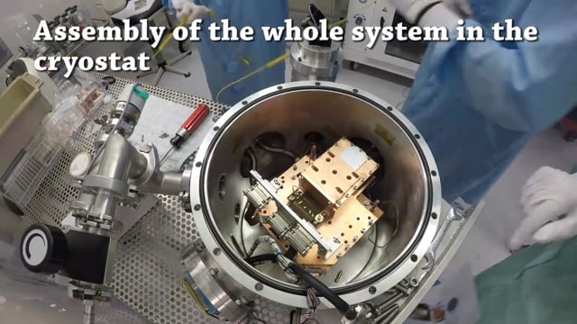 MXT: Integration of the detector in the test cryostat
