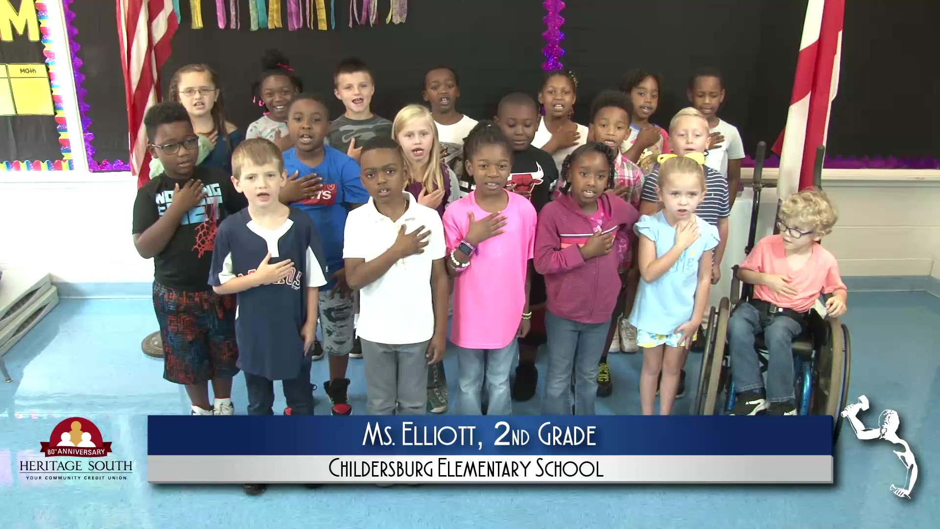 20192020 Pledge of Allegiance Ms. Elliott's 2nd Grade Class at