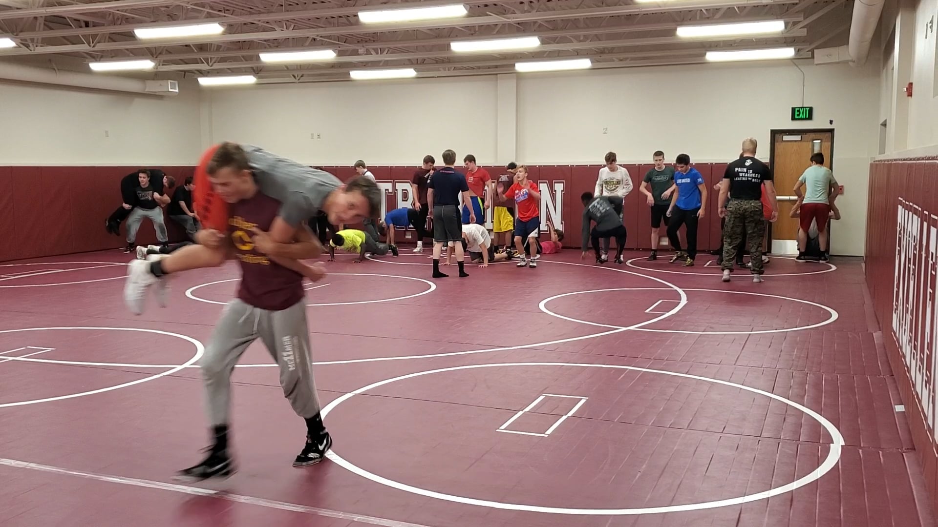 Bismarck High Demons with US Marines on Veteran's Day 2019