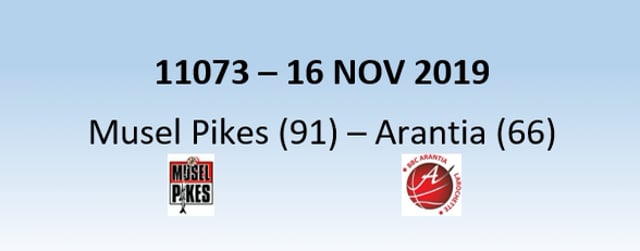 N1H 11073 Musel Pikes (91) - Arantia Larochette (66) 16/11/2019