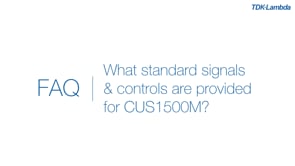 What standard signals and controls are provided for CUS1500M medical power supplies?