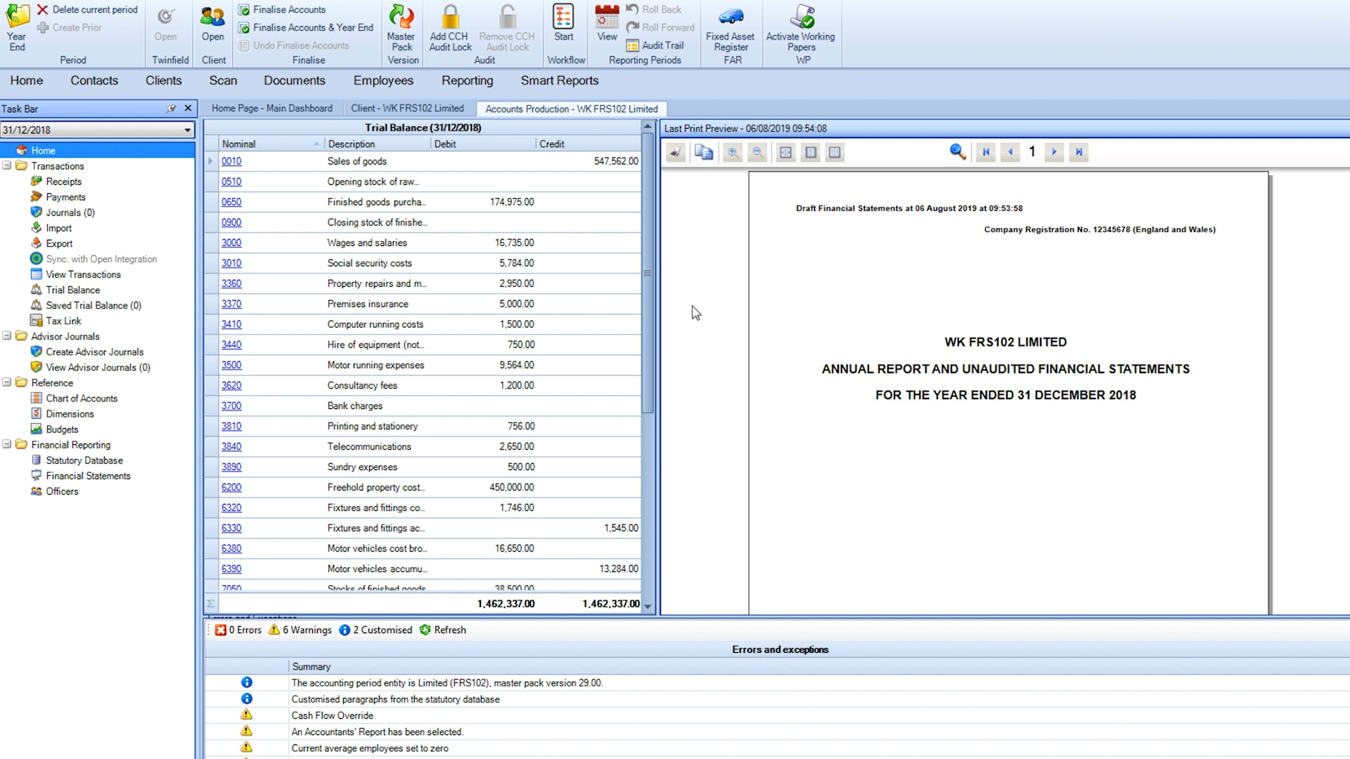 CCH Accounts Production - Review and amend accounts on screen on Vimeo