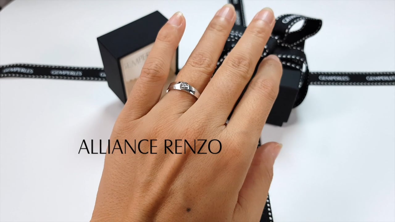 Alliance Renzo - Or blanc | Gemperles