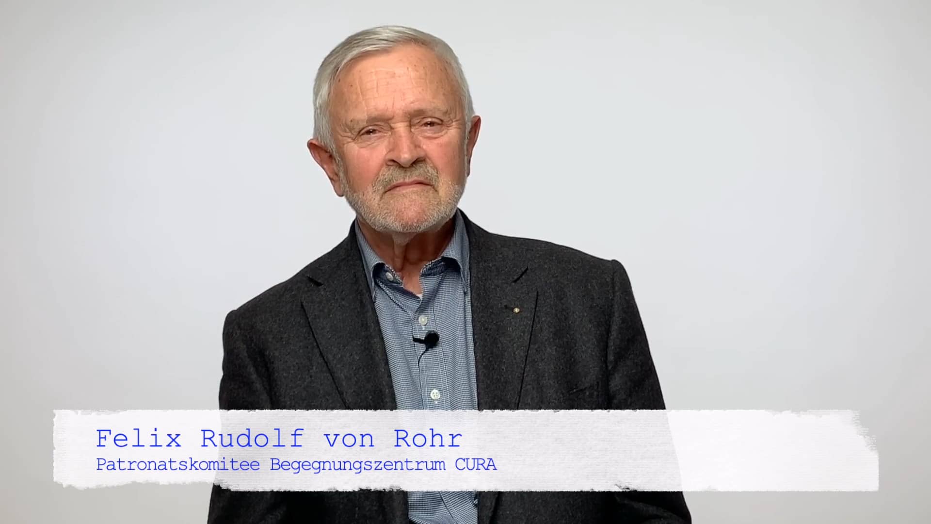 Felix Rudolf von Rohr, Patronatskomitee des Begegnungszentrums, über ...