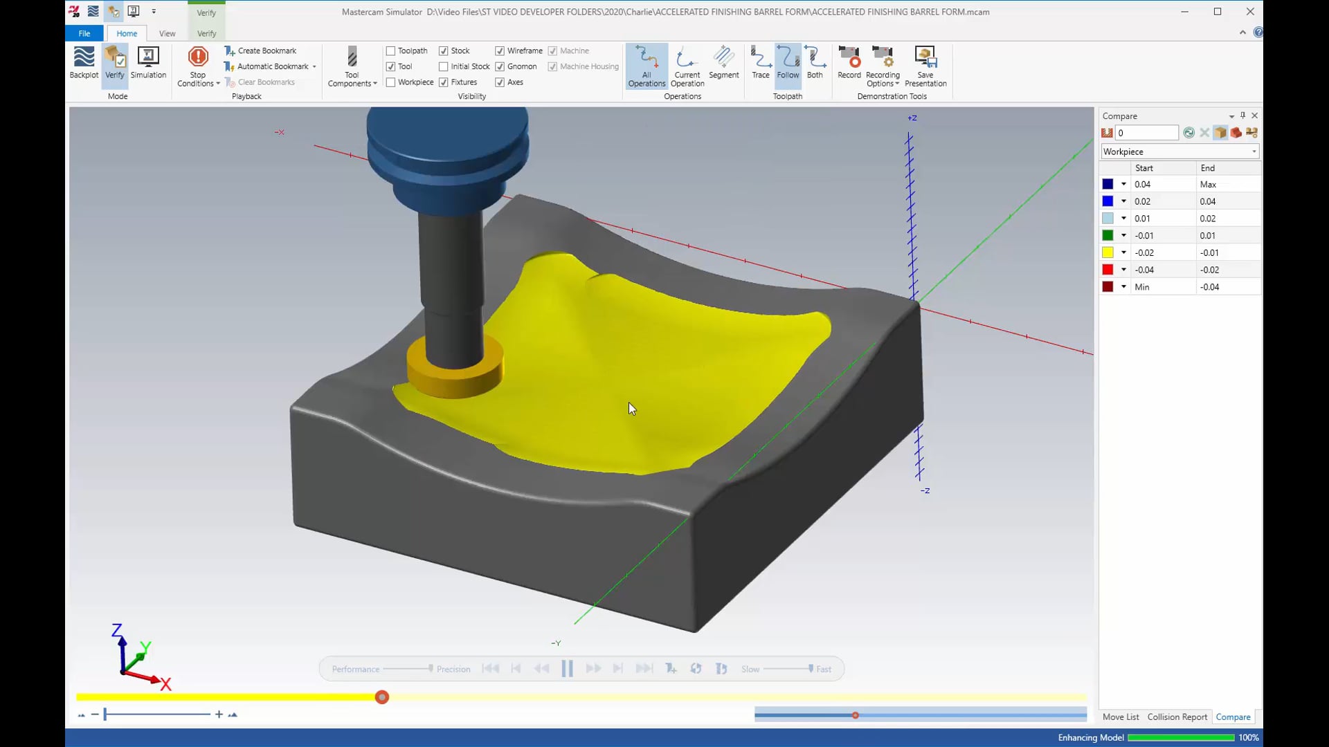 3D Mill Finishing Toolpaths