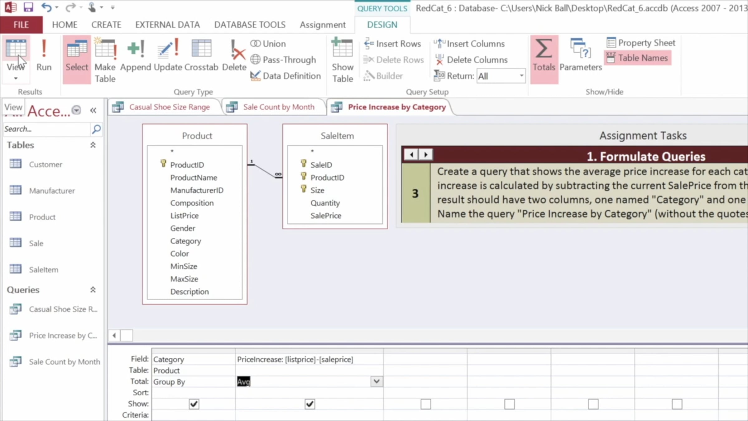 Access Queries with Calculated Fields Practice Problems (cropped ...