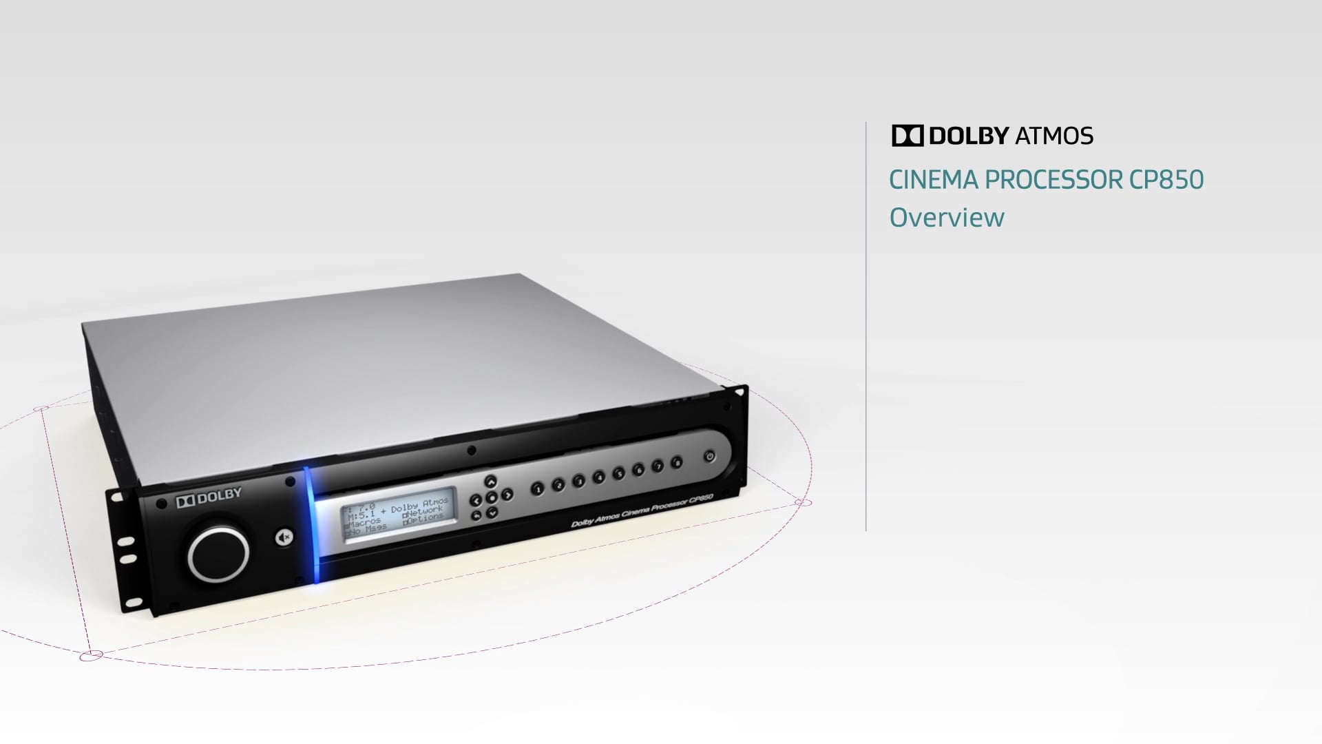 Audio Processors DOLBY ATMOS 3.1 Cinema Processor CP850 Overview