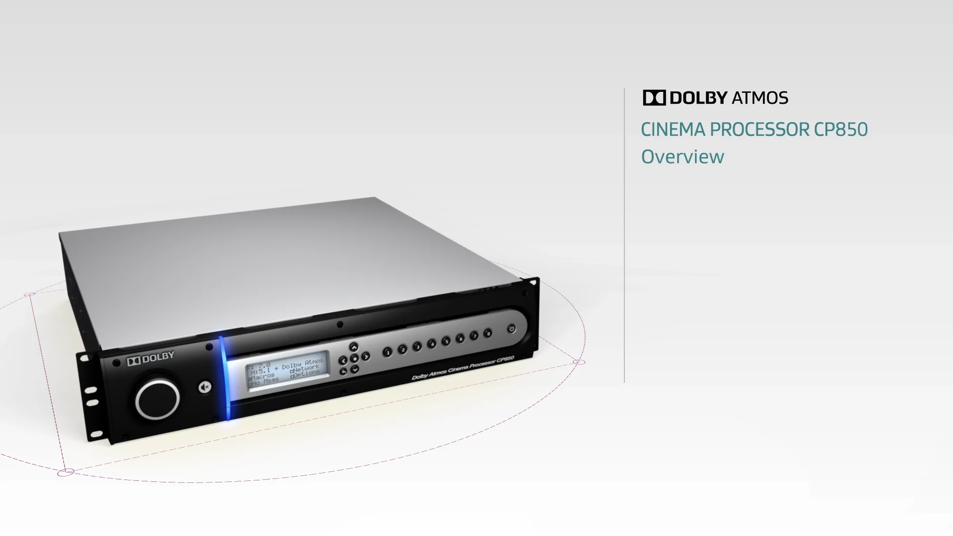 Dolby Atmos - DOLBY ATMOS - 3.1 Cinema Processor CP850: Overview 