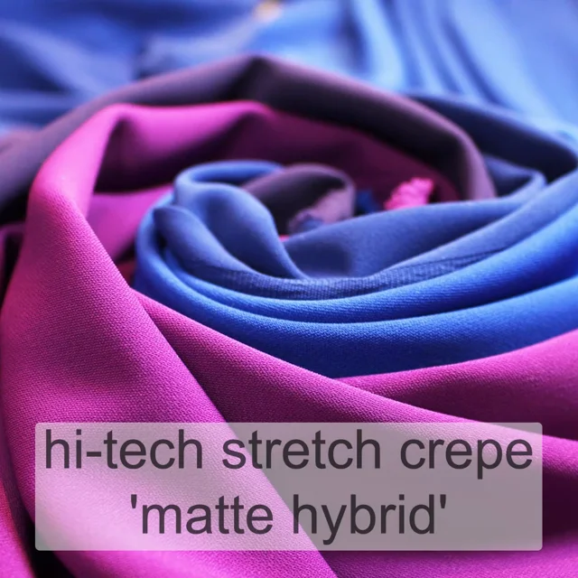 hi-tech stretch crepe 'matte hybrid' - black from