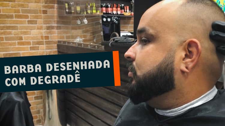 Barba Desenhada com Degrad Marquinhos Barber Shop