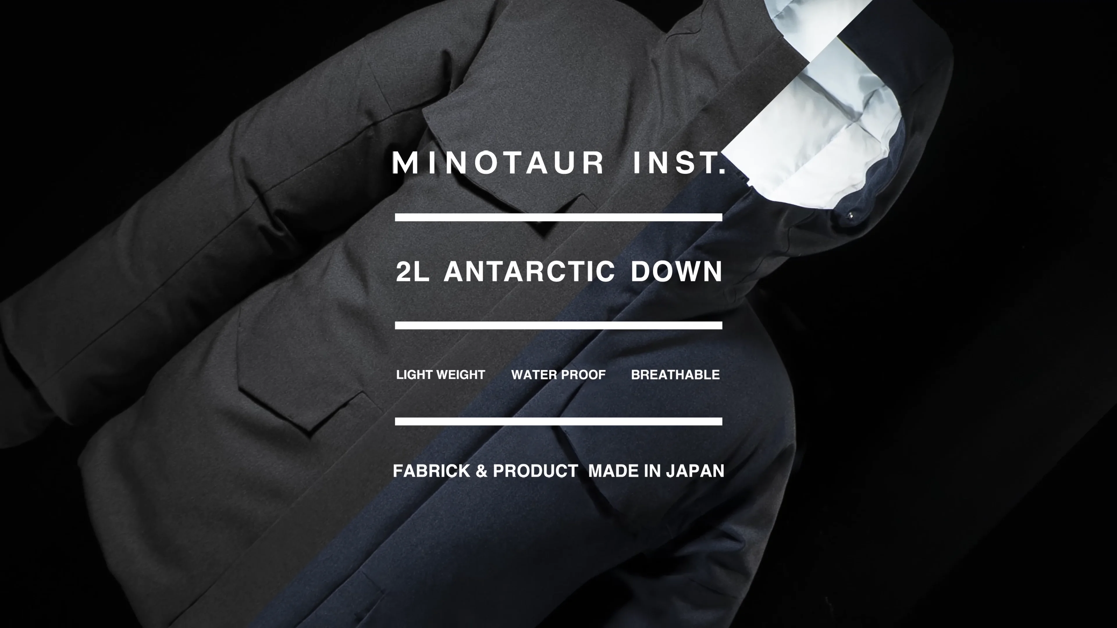 防水、透湿、軽量性に優れ、デザインは都会的。〈ミノトール インスト